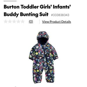 Burton snow suit 12m